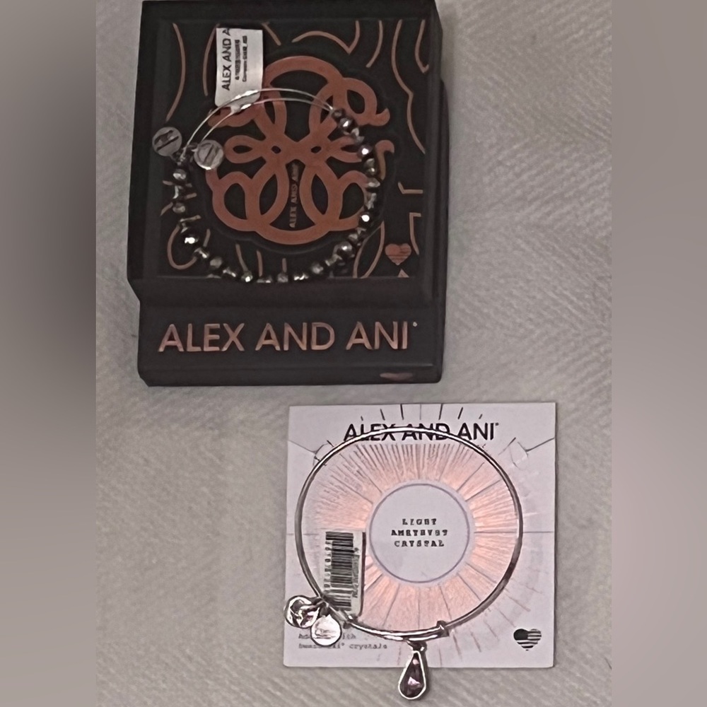 Brand New, Alex And Ani, metal & crystal bangle bracelet, w/ tags